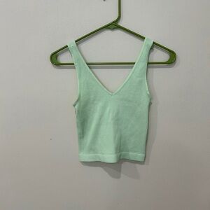 Mint Green Ribbed Tank Top